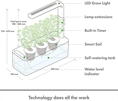 Grey indoor smart garden with grow light — photo 3