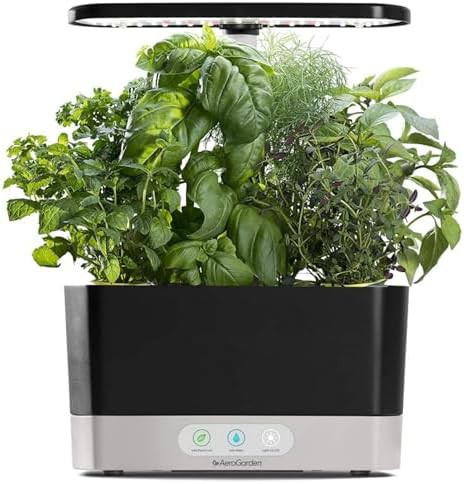 Harvest indoor garden with LED grow light