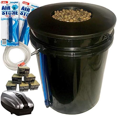 Deep water culture bucket without nutrients