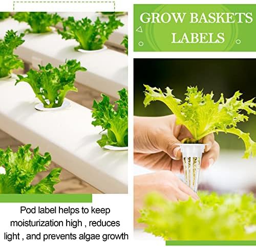 Small white grow baskets with labels — photo 3