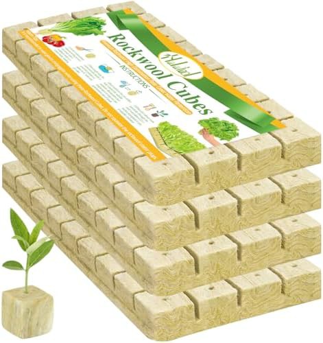 One point two inch rockwool cubes