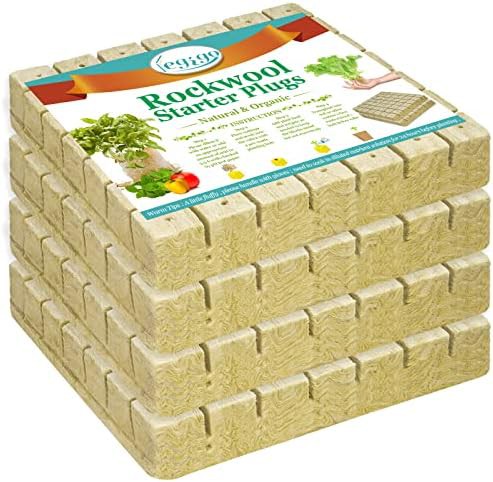 Medium rockwool seed starter plugs 196 count