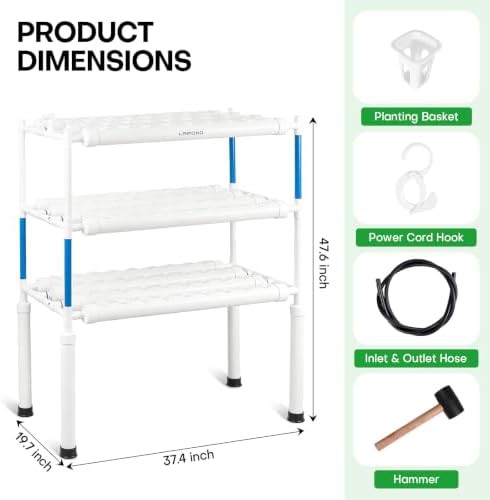 Three tier hydroponic kit with 108 sites — photo 5