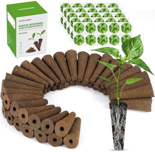 Fifty piece hydroponic grow sponge kit