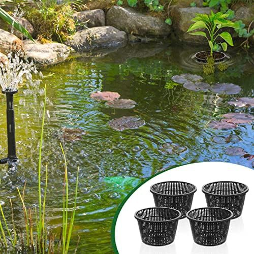 Large black mesh hydroponic net baskets — photo 4