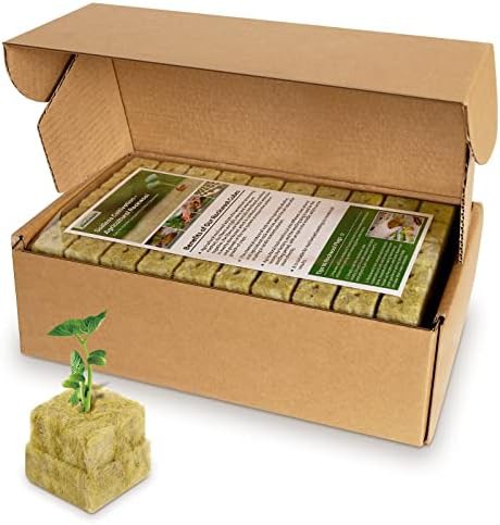 Four sheets of rockwool grow cubes for rooting