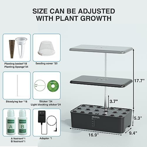Black eighteen pod indoor gardening system — photo 3