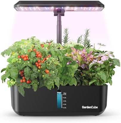 Black twelve pod hydroponic gardening system