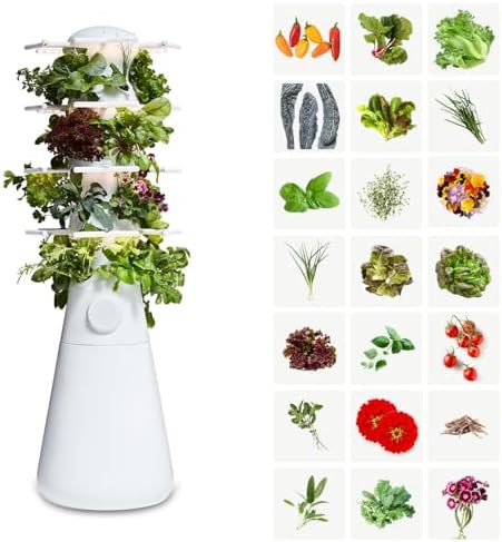 Vertical hydroponic garden tower nook