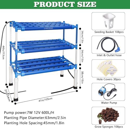 Light blocking hydroponic kit with 108 sites — photo 4