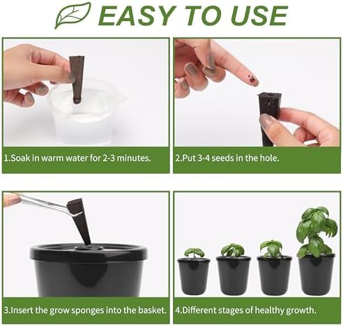 Black Kratky method herb planter kit — photo 3