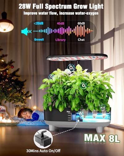 Black sixteen pod garden with eight liter tank — photo 4