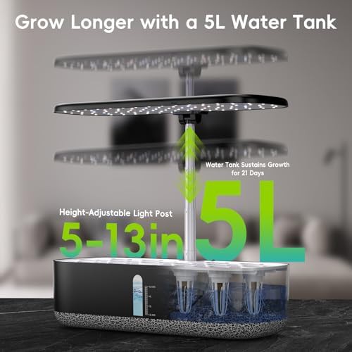 Black fourteen pod herb garden system — photo 4
