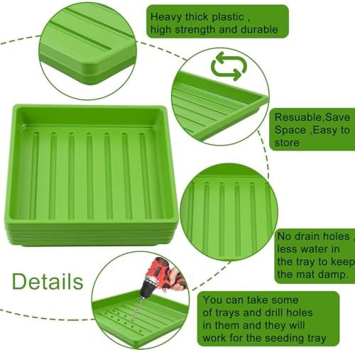 Microgreens growing trays with hemp fiber mats — photo 3