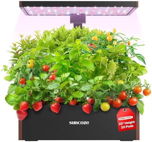 Black and brown twenty pod indoor flower garden