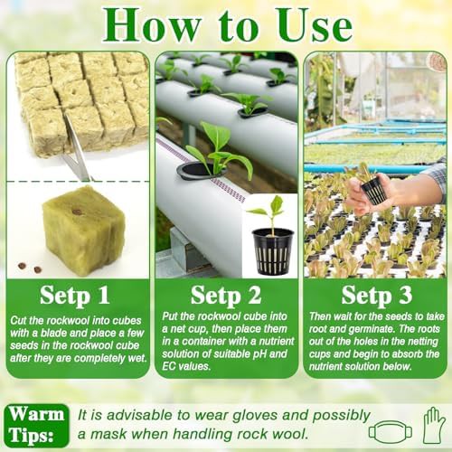 Rockwool cubes and net cups bulk pack — photo 4