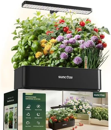 Black compact twelve pod indoor garden