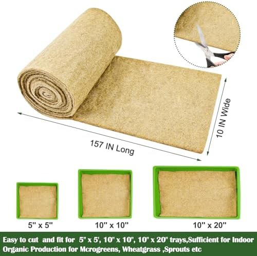 Natural fiber grow mat for microgreens — photo 2