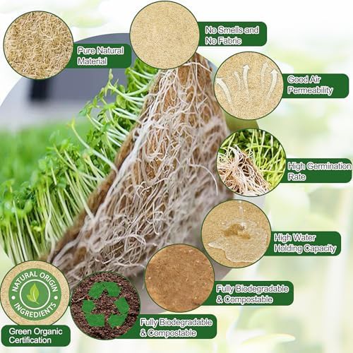 Natural fiber grow mat for microgreens — photo 5