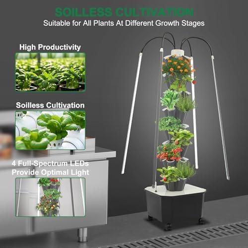 Forty plant vertical tower with water gauge — photo 5