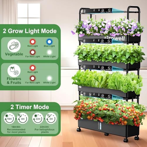 Large vertical garden with 120 pods and two modes — photo 5