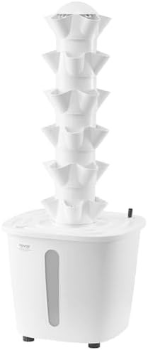 Six tier vertical tower with thirty pods