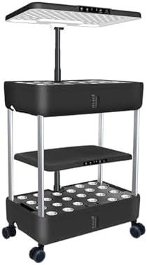 Black vertical farming tower 42 in