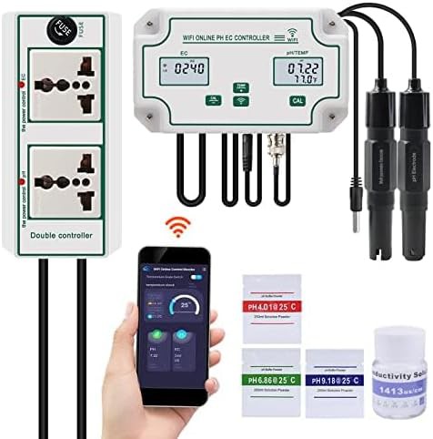 WiFi enabled pH and EC nutrient monitor