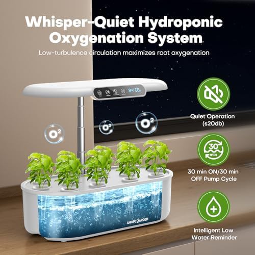 Twelve pod indoor garden with LCD climate display — photo 4