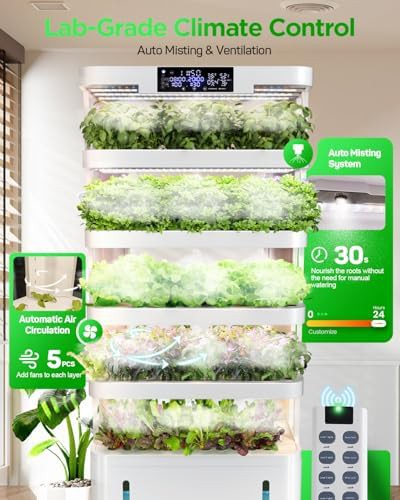 Five tier vertical herb garden with misting — photo 4