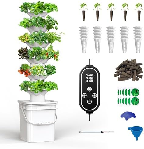 Six tier herb tower with timer