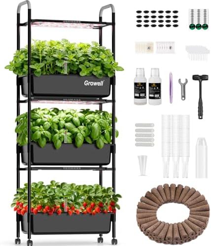Black eighty one pod tiered indoor garden