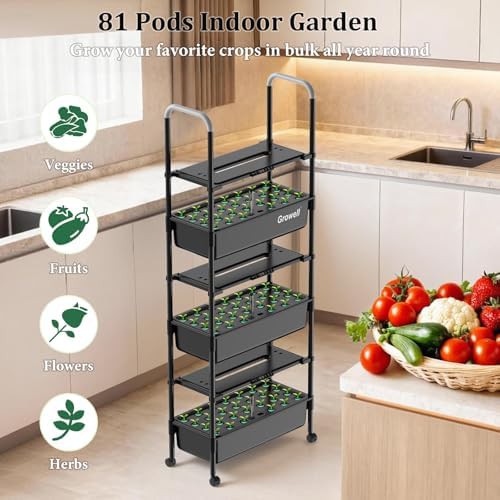 Black eighty one pod tiered indoor garden — photo 5