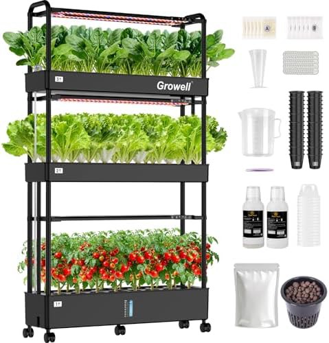 Forty eight pod garden with large baskets