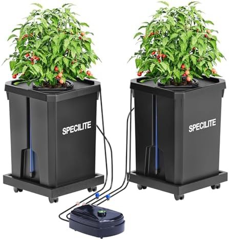 Two bucket DWC system with wheels