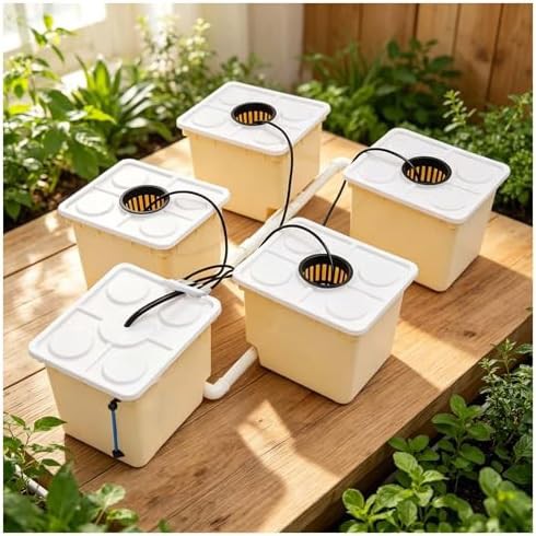 Four bucket dutch drip growing kit