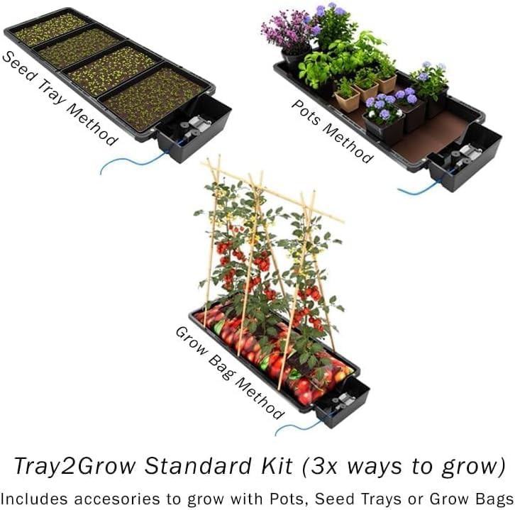 Black self watering gravity fed system — photo 4