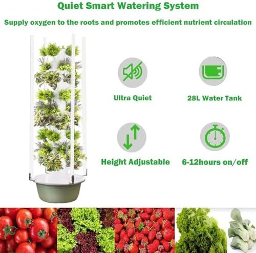 Five layer vertical hydroponic tower with lights — photo 3