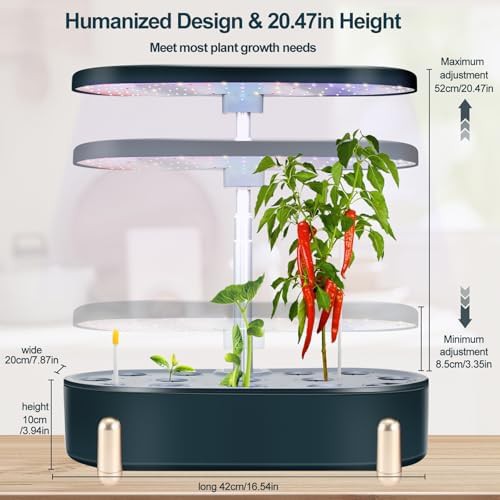Twelve pod aeroponic garden in blackish green — photo 5