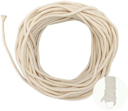 Long white cotton wicking cord 49.2 feet
