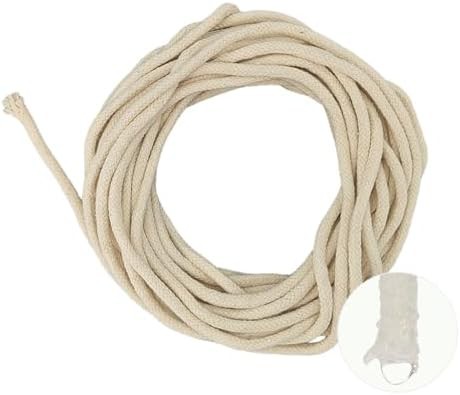 Thick white cotton wicking rope 32.8 feet