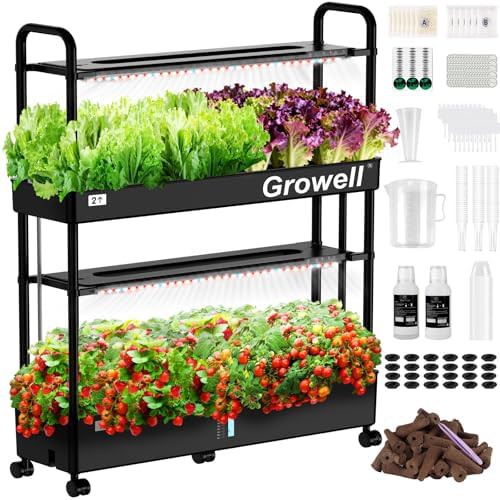 Vertical indoor garden with 60 pods