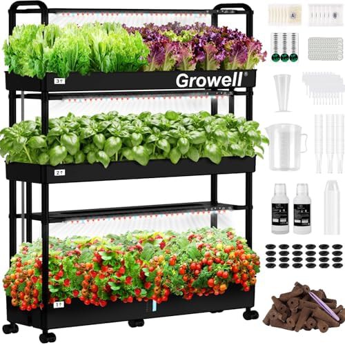 Indoor herb garden with 90 pods