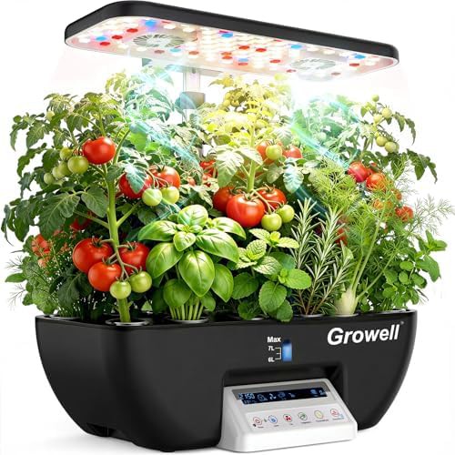 Seventeen pod garden with two fans