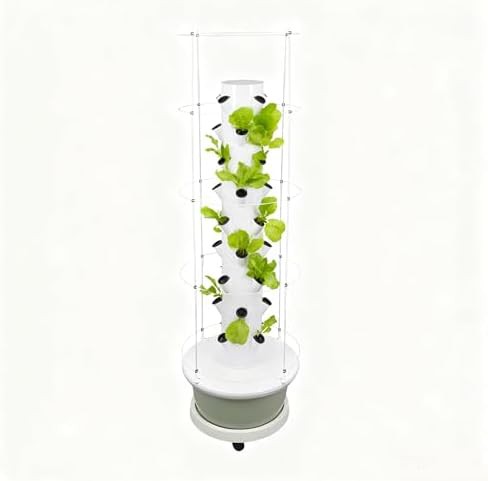Light green vertical hydroponic tower with trellis — photo 3