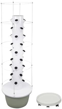Light green vertical hydroponic tower with trellis — photo 4