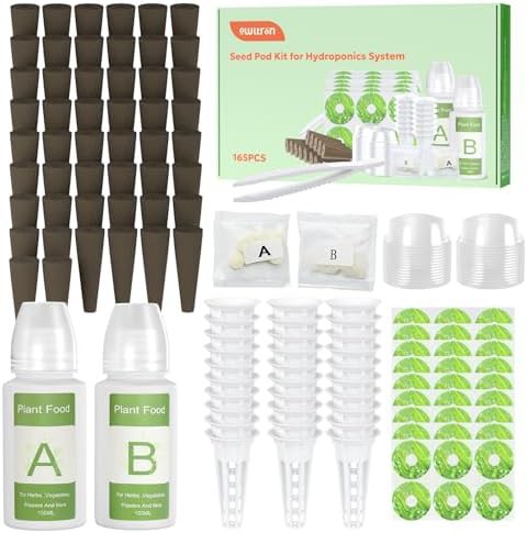 Hydroponic seed pod replacement kit 165 pieces