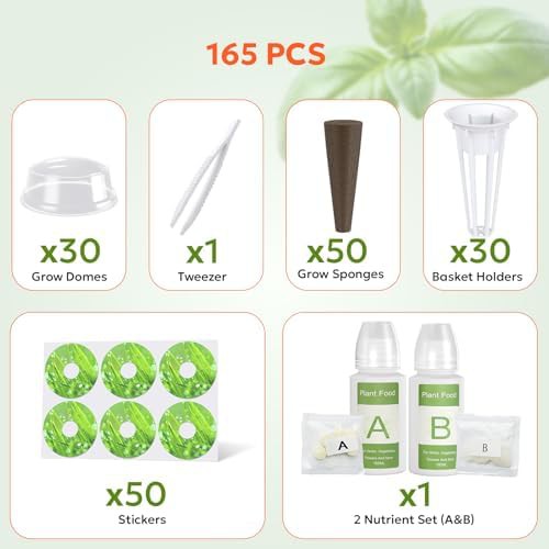 Hydroponic seed pod replacement kit 165 pieces — photo 4
