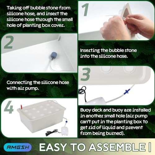 Hydroponic kit with air pump and stones — photo 4