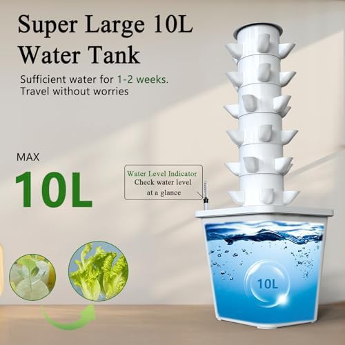 Vertical aeroponic tower with smart pump system — photo 4